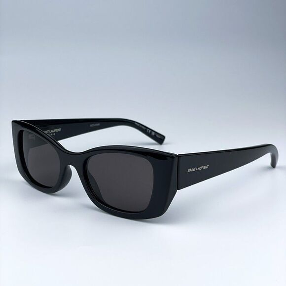 NEW Saint Laurent SL593 001 Black Square Unisex Sunglasses main image 5